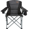 image:imageVEVOR Oversized Camping Folding Chair Portable Heavy Duty Outdoor Quad Lumbar Back Padded with Side Pockets Cup Holder and Cooler Bag for Beach Lawn Picnic Fishing Backpacking Black1 Pack
