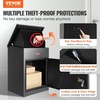 image:imageVEVOR Package Delivery Boxes for Outside Extra Large Mailbox with Coded Lock Galvanized Steel Wall Mounted Mailboxes 173x138x228 AntiTheft Baffle IPX3 Waterproof for Porch Curbside138D x 173W x 228H