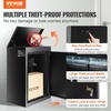 image:imageVEVOR Package Delivery Boxes for Outside Extra Large Mailbox with Coded Lock Galvanized Steel Wall Mounted Mailboxes 173x138x228 AntiTheft Baffle IPX3 Waterproof for Porch Curbside106D x 154W x 205H
