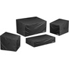 image:imageVEVOR Patio Furniture Cover 4Piece Set 420D Heavy Duty Waterproof Outdoor Dining Table and Chairs Cover Set Lawn Patio Furniture Covers for Outdoor Sofa Couch Chairs Coffee Table Black