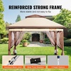 image:imageVEVOR Patio Gazebo for 1012 Person 10 x 13 FT Backyard Gazebo with Mosquito Netting Metal Frame and PU Coated 180G Polyester Outdoor Canopy Shelter for Patio Backyard Lawn Garden DeckBrown