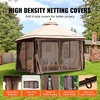 image:imageVEVOR Patio Gazebo for 1012 Person 10 x 13 FT Backyard Gazebo with Mosquito Netting Metal Frame and PU Coated 180G Polyester Outdoor Canopy Shelter for Patio Backyard Lawn Garden DeckBeigeBlack
