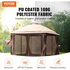 image:imageVEVOR Patio Gazebo for 1012 Person 10 x 13 FT Backyard Gazebo with Mosquito Netting Metal Frame and PU Coated 180G Polyester Outdoor Canopy Shelter for Patio Backyard Lawn Garden DeckBeigeBlack