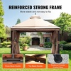 image:imageVEVOR Patio Gazebo for 1012 Person 10 x 13 FT Backyard Gazebo with Mosquito Netting Metal Frame and PU Coated 180G Polyester Outdoor Canopy Shelter for Patio Backyard Lawn Garden DeckBeigeBlack