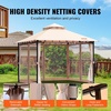 image:imageVEVOR Patio Gazebo for 1012 Person 10 x 13 FT Backyard Gazebo with Mosquito Netting Metal Frame and PU Coated 180G Polyester Outdoor Canopy Shelter for Patio Backyard Lawn Garden DeckBeigeBlack