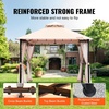 image:imageVEVOR Patio Gazebo for 1012 Person 10 x 13 FT Backyard Gazebo with Mosquito Netting Metal Frame and PU Coated 180G Polyester Outdoor Canopy Shelter for Patio Backyard Lawn Garden DeckBeigeBlack