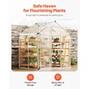 image:imageVEVOR Polycarbonate Greenhouse 6 x 4 Ft Outdoor Greenhouse with Adjustable Vent Windows Pavilion Styled Green House with Sliding Door Aluminum Large Walkin Greenhouses Kit for Garden Backyard