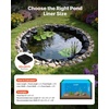 image:imageVEVOR Pond Liner 15 x 15 ft 45 Mil EPDM Rubber Fish Koi Pond Liner and Underlayment Combo Easy to Cut Durable amp Leakproof for Outdoor Ponds Water Garden Waterfall Fishpond Fountains Black20 x 20 ft