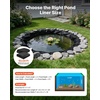 image:imageVEVOR Pond Liner 15 x 15 ft 45 Mil EPDM Rubber Fish Koi Pond Liner and Underlayment Combo Easy to Cut Durable amp Leakproof for Outdoor Ponds Water Garden Waterfall Fishpond Fountains Black15 x 20 ft