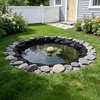 image:imageVEVOR Pond Liner 15 x 15 ft 45 Mil EPDM Rubber Fish Koi Pond Liner and Underlayment Combo Easy to Cut Durable amp Leakproof for Outdoor Ponds Water Garden Waterfall Fishpond Fountains Black15 x 20 ft
