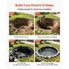 image:imageVEVOR Pond Liner 15 x 15 ft 45 Mil EPDM Rubber Fish Koi Pond Liner and Underlayment Combo Easy to Cut Durable amp Leakproof for Outdoor Ponds Water Garden Waterfall Fishpond Fountains Black8 x 10 ft