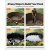 image:imageVEVOR Pond Liner 15 x 15 ft 45 Mil EPDM Rubber Fish Koi Pond Liner and Underlayment Combo Easy to Cut Durable amp Leakproof for Outdoor Ponds Water Garden Waterfall Fishpond Fountains Black20 x 25 ft