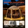 image:imageVEVOR Pop up Screen House Tent 12 x 6 ft 2 in 1 Screen Gazebo Portable Screened in Canopy with Carry Bag Netting Sides Ground Stakes for Garden Patio Backyard and Outdoor Activities BeigeBeige 1