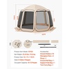image:imageVEVOR Pop up Screen House Tent 12 x 6 ft 2 in 1 Screen Gazebo Portable Screened in Canopy with Carry Bag Netting Sides Ground Stakes for Garden Patio Backyard and Outdoor Activities BeigeBeige