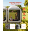 image:imageVEVOR Pop up Screen House Tent 12 x 6 ft 2 in 1 Screen Gazebo Portable Screened in Canopy with Carry Bag Netting Sides Ground Stakes for Garden Patio Backyard and Outdoor Activities BeigeBeige 2
