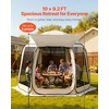 image:imageVEVOR Pop up Screen House Tent 12 x 6 ft 2 in 1 Screen Gazebo Portable Screened in Canopy with Carry Bag Netting Sides Ground Stakes for Garden Patio Backyard and Outdoor Activities BeigeBeige 1