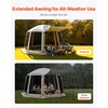 image:imageVEVOR Pop up Screen House Tent 12 x 6 ft 2 in 1 Screen Gazebo Portable Screened in Canopy with Carry Bag Netting Sides Ground Stakes for Garden Patio Backyard and Outdoor Activities BeigeBeige 1