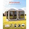 image:imageVEVOR Pop up Screen House Tent 12 x 6 ft 2 in 1 Screen Gazebo Portable Screened in Canopy with Carry Bag Netting Sides Ground Stakes for Garden Patio Backyard and Outdoor Activities BeigeBeige 2