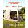 image:imageVEVOR Pop up Screen House Tent 12 x 6 ft 2 in 1 Screen Gazebo Portable Screened in Canopy with Carry Bag Netting Sides Ground Stakes for Garden Patio Backyard and Outdoor Activities BeigeBeige 3