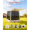 image:imageVEVOR Pop up Screen House Tent 12 x 6 ft 2 in 1 Screen Gazebo Portable Screened in Canopy with Carry Bag Netting Sides Ground Stakes for Garden Patio Backyard and Outdoor Activities BeigeBeige 1