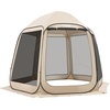 image:imageVEVOR Pop up Screen House Tent 12 x 6 ft 2 in 1 Screen Gazebo Portable Screened in Canopy with Carry Bag Netting Sides Ground Stakes for Garden Patio Backyard and Outdoor Activities BeigeBeige