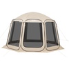 image:imageVEVOR Pop up Screen House Tent 12 x 6 ft 2 in 1 Screen Gazebo Portable Screened in Canopy with Carry Bag Netting Sides Ground Stakes for Garden Patio Backyard and Outdoor Activities BeigeBeige 1