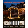 image:imageVEVOR Pop up Screen House Tent 12 x 6 ft 2 in 1 Screen Gazebo Portable Screened in Canopy with Carry Bag Netting Sides Ground Stakes for Garden Patio Backyard and Outdoor Activities BeigeBeige