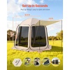 image:imageVEVOR Pop up Screen House Tent 12 x 6 ft 2 in 1 Screen Gazebo Portable Screened in Canopy with Carry Bag Netting Sides Ground Stakes for Garden Patio Backyard and Outdoor Activities BeigeBeige 1
