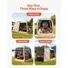 image:imageVEVOR Pop up Screen House Tent 12 x 6 ft 2 in 1 Screen Gazebo Portable Screened in Canopy with Carry Bag Netting Sides Ground Stakes for Garden Patio Backyard and Outdoor Activities BeigeBeige 3