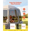 image:imageVEVOR Pop up Screen House Tent 12 x 6 ft 2 in 1 Screen Gazebo Portable Screened in Canopy with Carry Bag Netting Sides Ground Stakes for Garden Patio Backyard and Outdoor Activities BeigeBeige