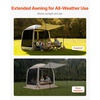 image:imageVEVOR Pop up Screen House Tent 12 x 6 ft 2 in 1 Screen Gazebo Portable Screened in Canopy with Carry Bag Netting Sides Ground Stakes for Garden Patio Backyard and Outdoor Activities BeigeBeige 1