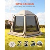 image:imageVEVOR Pop up Screen House Tent 12 x 6 ft 2 in 1 Screen Gazebo Portable Screened in Canopy with Carry Bag Netting Sides Ground Stakes for Garden Patio Backyard and Outdoor Activities BeigeBeige