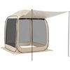 image:imageVEVOR Pop up Screen House Tent 12 x 6 ft 2 in 1 Screen Gazebo Portable Screened in Canopy with Carry Bag Netting Sides Ground Stakes for Garden Patio Backyard and Outdoor Activities BeigeBeige 1