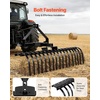 image:imageVEVOR PullBehind Thatch Remover 60 Width 3Point Dethatcher Equipped with 32 Durable Steel Prongs TractorCompatible 3Point Hitch Garden Rake Ideal for Soil Preparation and Grass Maintenance50 Dethatcher with 3Point Attachments