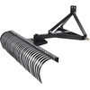 image:imageVEVOR PullBehind Thatch Remover 60 Width 3Point Dethatcher Equipped with 32 Durable Steel Prongs TractorCompatible 3Point Hitch Garden Rake Ideal for Soil Preparation and Grass Maintenance60 Tow Dethatcher with 3point Attachments