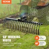 image:imageVEVOR PullBehind Thatch Remover 60 Width 3Point Dethatcher Equipped with 32 Durable Steel Prongs TractorCompatible 3Point Hitch Garden Rake Ideal for Soil Preparation and Grass Maintenance60 Rake without 3Point Attachments
