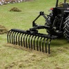 image:imageVEVOR PullBehind Thatch Remover 60 Width 3Point Dethatcher Equipped with 32 Durable Steel Prongs TractorCompatible 3Point Hitch Garden Rake Ideal for Soil Preparation and Grass Maintenance50 Dethatcher with 3Point Attachments