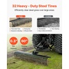 image:imageVEVOR PullBehind Thatch Remover 60 Width 3Point Dethatcher Equipped with 32 Durable Steel Prongs TractorCompatible 3Point Hitch Garden Rake Ideal for Soil Preparation and Grass Maintenance60 Tow Dethatcher with 3point Attachments