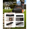 image:imageVEVOR Push Lawn Sweeper 21inch Leaf amp Grass Collector Heavy Duty Thickened Steel Durable to Use with Large Capacity 35 cu ft Mesh Collection Hopper Bag 2 Spinning Brushes26 inch Upgraded Version