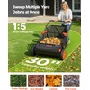image:imageVEVOR Push Lawn Sweeper 21inch Leaf amp Grass Collector Heavy Duty Thickened Steel Durable to Use with Large Capacity 35 cu ft Mesh Collection Hopper Bag 2 Spinning Brushes30 inch Upgraded Version