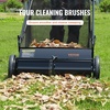 image:imageVEVOR Push Lawn Sweeper 21inch Leaf amp Grass Collector Heavy Duty Thickened Steel Durable to Use with Large Capacity 35 cu ft Mesh Collection Hopper Bag 2 Spinning Brushes26 inch Classic