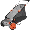 image:imageVEVOR Push Lawn Sweeper 21inch Leaf amp Grass Collector Heavy Duty Thickened Steel Durable to Use with Large Capacity 35 cu ft Mesh Collection Hopper Bag 2 Spinning Brushes30 inch Upgraded Version
