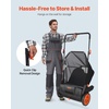 image:imageVEVOR Push Lawn Sweeper 21inch Leaf amp Grass Collector Heavy Duty Thickened Steel Durable to Use with Large Capacity 35 cu ft Mesh Collection Hopper Bag 2 Spinning Brushes21 inch Classic