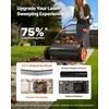 image:imageVEVOR Push Lawn Sweeper 21inch Leaf amp Grass Collector Heavy Duty Thickened Steel Durable to Use with Large Capacity 35 cu ft Mesh Collection Hopper Bag 2 Spinning Brushes26 inch Replacement Brush