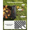 image:imageVEVOR Push Lawn Sweeper 21inch Leaf amp Grass Collector Heavy Duty Thickened Steel Durable to Use with Large Capacity 35 cu ft Mesh Collection Hopper Bag 2 Spinning Brushes26 inch Replacement Brush