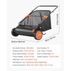 image:imageVEVOR Push Lawn Sweeper 21inch Leaf amp Grass Collector Heavy Duty Thickened Steel Durable to Use with Large Capacity 35 cu ft Mesh Collection Hopper Bag 2 Spinning Brushes30 inch Upgraded Version