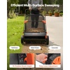 image:imageVEVOR Push Lawn Sweeper 21inch Leaf amp Grass Collector Heavy Duty Thickened Steel Durable to Use with Large Capacity 35 cu ft Mesh Collection Hopper Bag 2 Spinning Brushes26 inch Upgraded Version