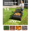 image:imageVEVOR Push Lawn Sweeper 21inch Leaf amp Grass Collector Heavy Duty Thickened Steel Durable to Use with Large Capacity 35 cu ft Mesh Collection Hopper Bag 2 Spinning Brushes26 inch Upgraded Version