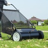 image:imageVEVOR Push Lawn Sweeper 21inch Leaf amp Grass Collector Heavy Duty Thickened Steel Durable to Use with Large Capacity 35 cu ft Mesh Collection Hopper Bag 2 Spinning Brushes26 inch Classic