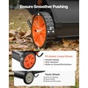 image:imageVEVOR Push Lawn Sweeper 21inch Leaf amp Grass Collector Heavy Duty Thickened Steel Durable to Use with Large Capacity 35 cu ft Mesh Collection Hopper Bag 2 Spinning Brushes26 inch Upgraded Version